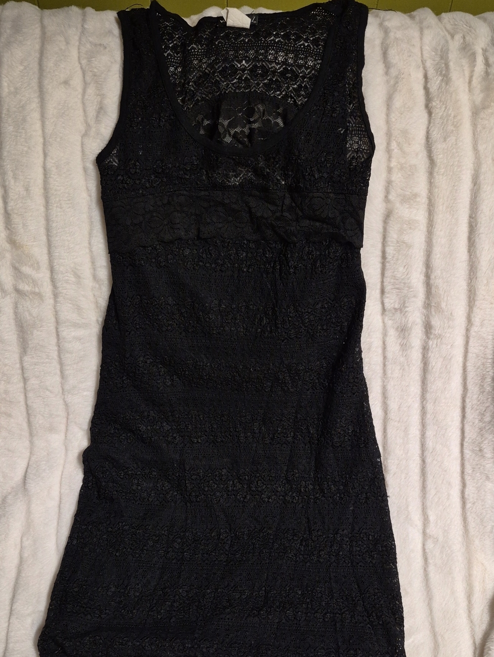 Wet Seal Black Lace Scoop Neck Mini Dress
